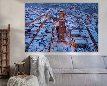 Zwolle Peperbus aerial view during a winter sunset by Sjoerd van der Wal Photography