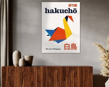 No03 Hakucho Origami Geometric Poster