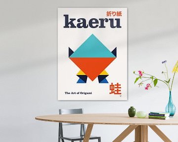No02 Kaeru Origami Geometric Poster