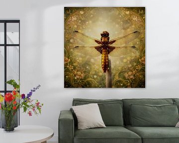 Flachbauch-Libelle Jugendstil von Linda de Klein
