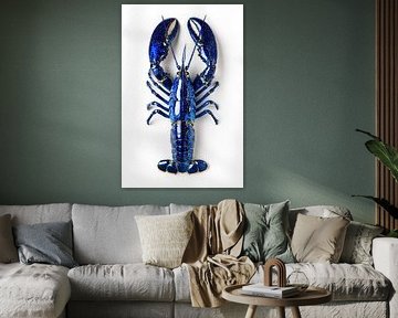 Hyperrealistic Blue Lobster from Above – Minimalist Food Photography by Roger VDB