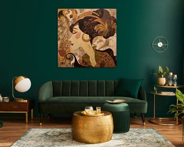 Woman and flowers art by Art Whims