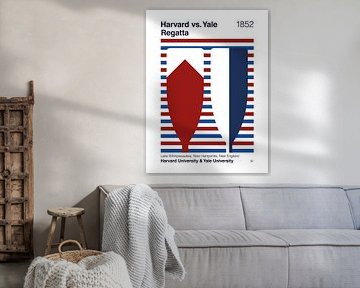 1852 Régate Harvard contre Yale sur Chungkong Art