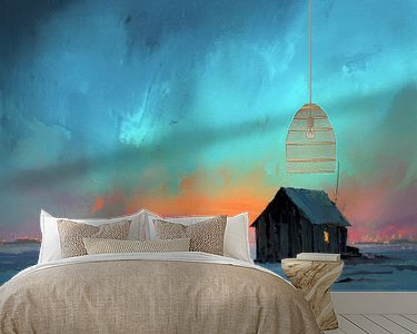 Voorbeeld van het werk in een kamer