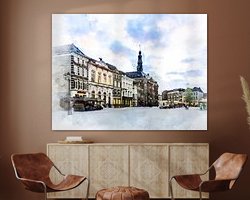 Voorbeeld van het werk in een kamer