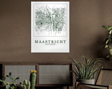 Gestylter Stadtplan von Maastricht von Peter Hooijmeijer