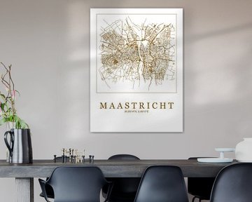 Gestylter Stadtplan von Maastricht von Peter Hooijmeijer