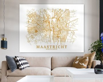 Gestylter Stadtplan von Maastricht von Peter Hooijmeijer