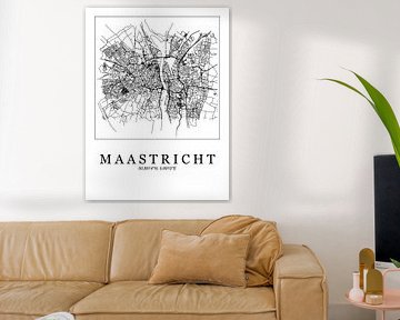 Gestylter Stadtplan von Maastricht von Peter Hooijmeijer