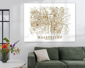 Gestylter Stadtplan von Maastricht von Peter Hooijmeijer
