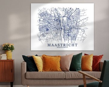 Gestylter Stadtplan von Maastricht von Peter Hooijmeijer