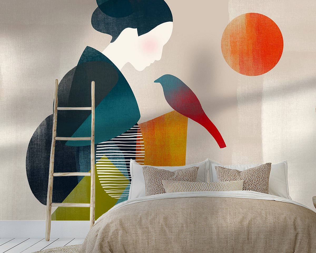 Voorbeeld van het werk in een kamer