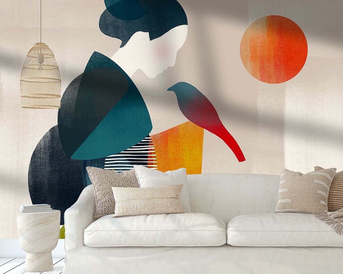 Voorbeeld van het werk in een kamer