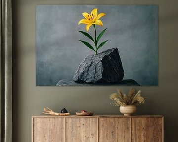 Lily with rough stone sur Imperial Art House
