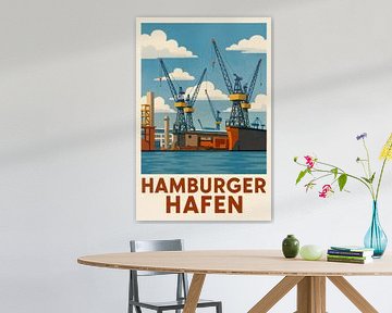 Grues sur le quai – Élégance industrielle sur Sabine Wagner