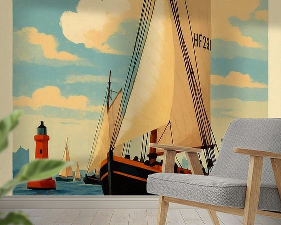 Voorbeeld van het werk in een kamer