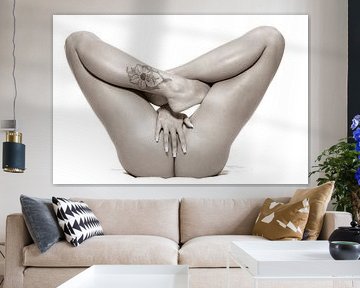 Nude photography with long female legs by Jörg B. Schubert
