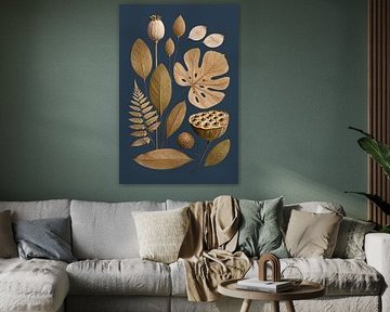 Dried natural shapes with deep blue contrast by Max Steinwald