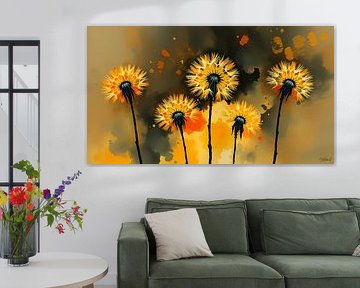 Dandelions Abstract von Linda de Klein