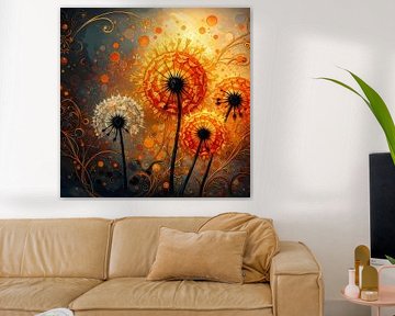 Dandelions Abstract von Linda de Klein