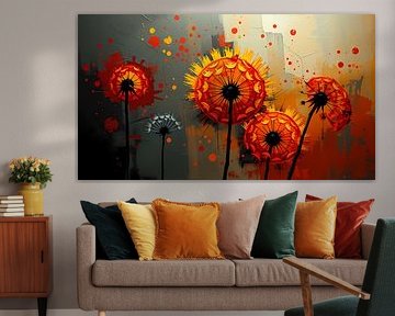 Dandelions Abstract von Linda de Klein