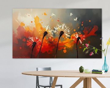 Dandelions Abstract von Linda de Klein