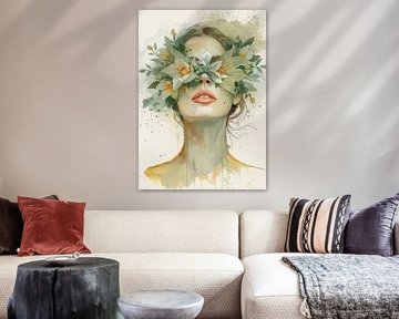 L'étreinte de la nature : un paysage floral onirique sur anl art