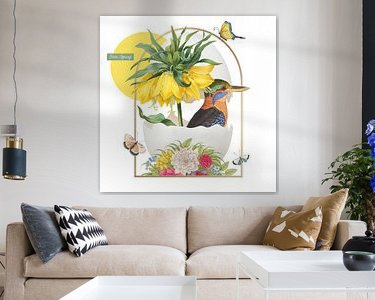 Voorbeeld van het werk in een kamer