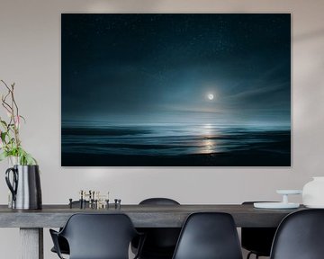 Stille See unter dem Sternenmond von Femea Stille Landschappen