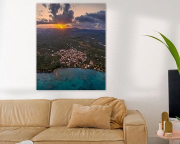 Nea Koroni am Meer bei Sonnenuntergang von Ewold Kooistra