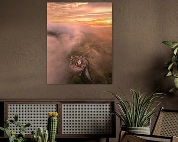 Manasija-Kloster in Serbien bei Sonnenaufgang von Ewold Kooistra