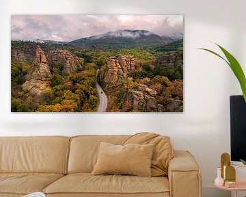 Belogradchik-Felsen in Bulgarien aus der Luft von Ewold Kooistra