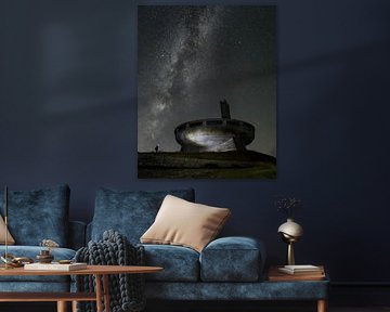 Monument Buzludzha sous la Voie lactée sur Ewold Kooistra