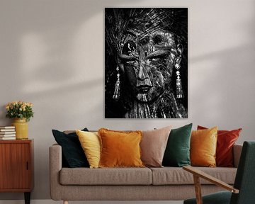 Les yeux du paon - (Noir et blanc) sur Nevanilio Sancho