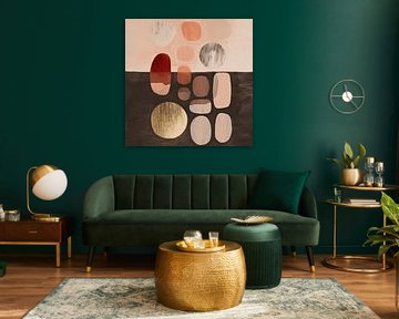 Géométrie douce, abstraction moderne sur Japandi Art Studio