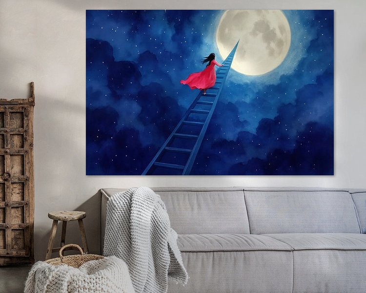 Voorbeeld van het werk in een kamer