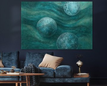 Golven met drie rustige sferen van Art & Soul Creations