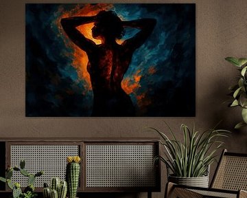 Silhouette abstraite à contre-jour sur Imperial Art House