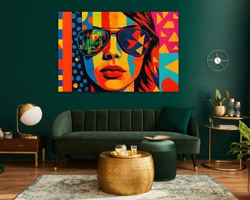 Grafisch portret met kleurvlakken