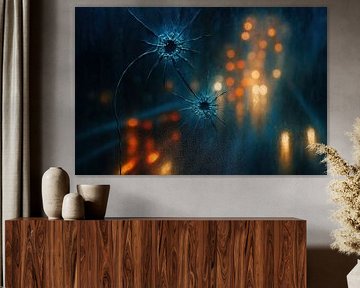 Stermvormige barsten bij stadslicht