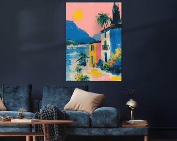 Tropical house by the sea Abstract by Niklas Maximilian