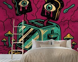 Voorbeeld van het werk in een kamer