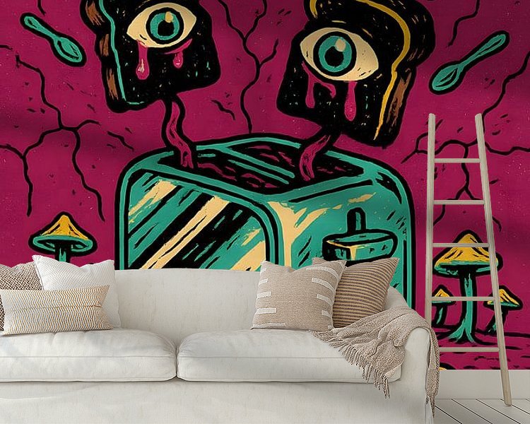 Voorbeeld van het werk in een kamer