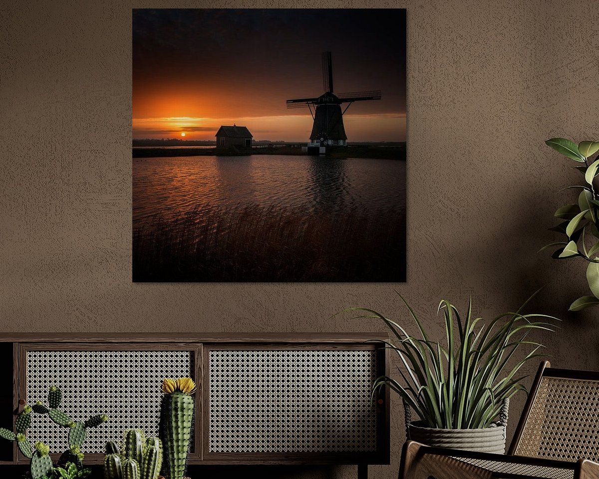 Voorbeeld van het werk in een kamer