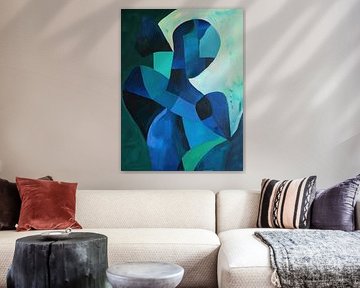 Blue Feelings and Shapes by Eye catching paintings