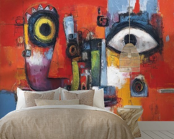 Voorbeeld van het werk in een kamer