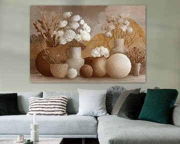 Vases à fleurs | Composition florale chic sur Peintures accrocheuses