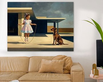 Touwtjespringen met trouwe metgezel van Jan Keteleer