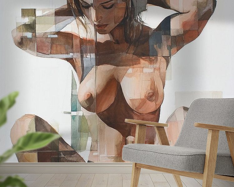 Voorbeeld van het werk in een kamer