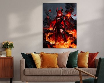 ANIME Chevalier démon volcanique - Princesse damnée Royaume du trône de lave infernale sur Minggu Galeri